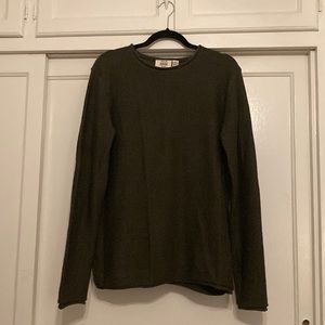 Men’s Olive Green Long Sleeve Sweater
